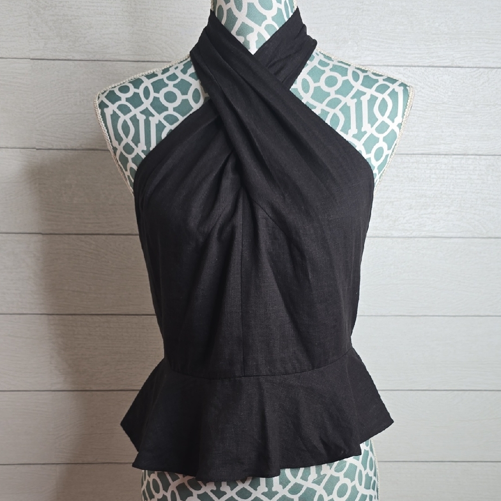 NWT Steve Madden Black Halter Blouse